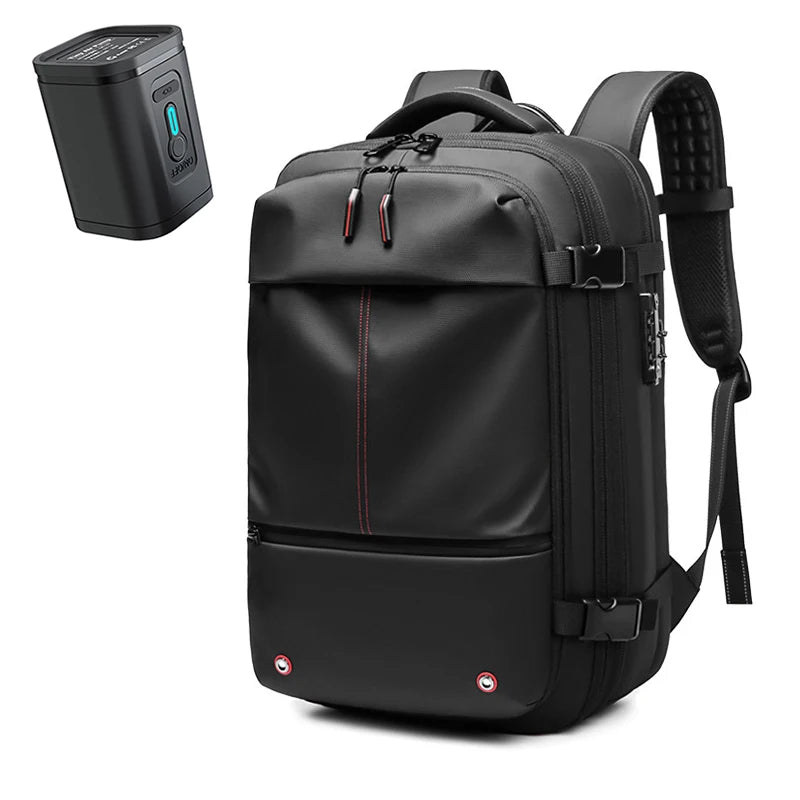 Reisesekk for menn – 17" laptop, stor kapasitet, kompresjon og utvidbar skolesekk
