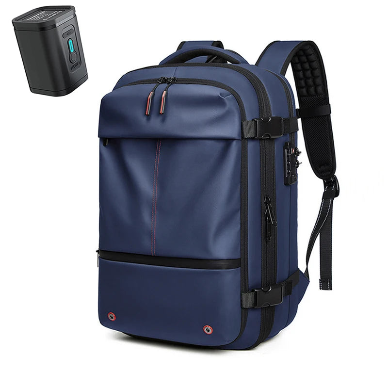 Reisesekk for menn – 17" laptop, stor kapasitet, kompresjon og utvidbar skolesekk
