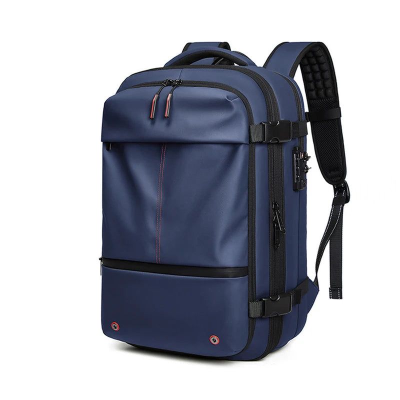 Reisesekk for menn – 17" laptop, stor kapasitet, kompresjon og utvidbar skolesekk