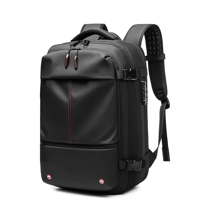 Reisesekk for menn – 17" laptop, stor kapasitet, kompresjon og utvidbar skolesekk