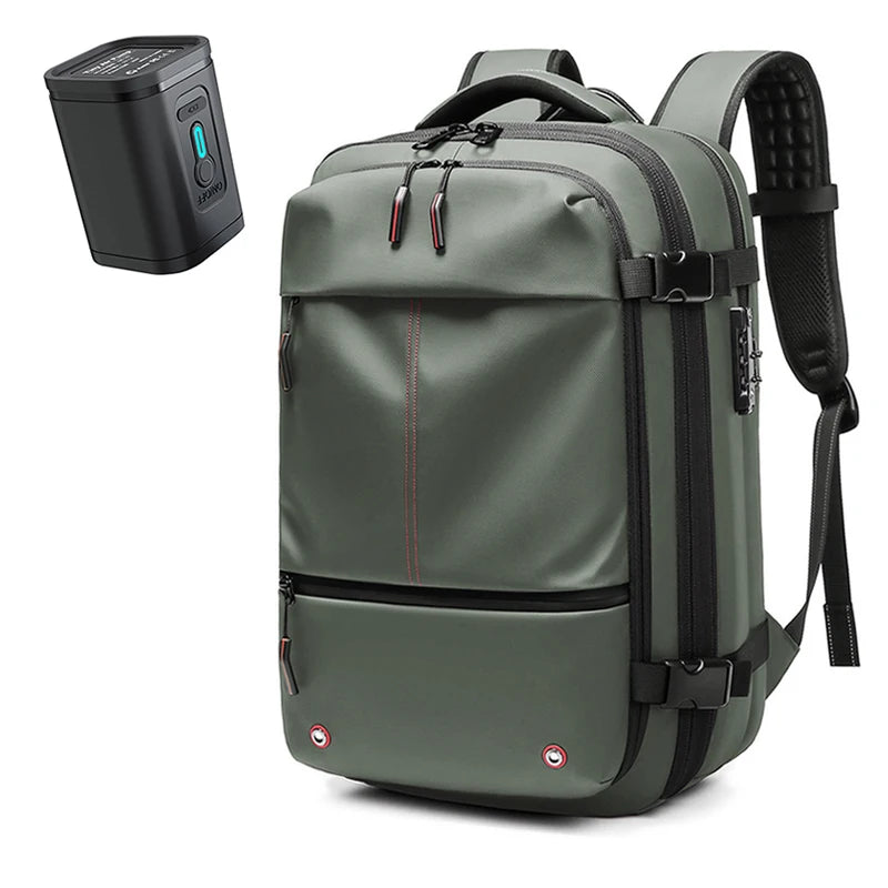 Reisesekk for menn – 17" laptop, stor kapasitet, kompresjon og utvidbar skolesekk