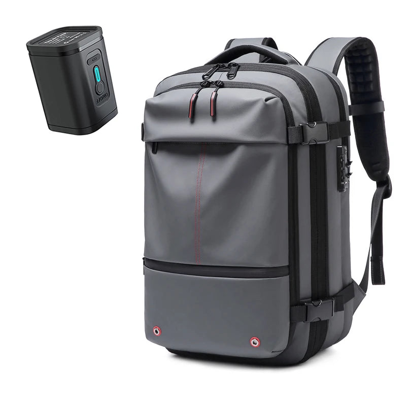 Reisesekk for menn – 17" laptop, stor kapasitet, kompresjon og utvidbar skolesekk