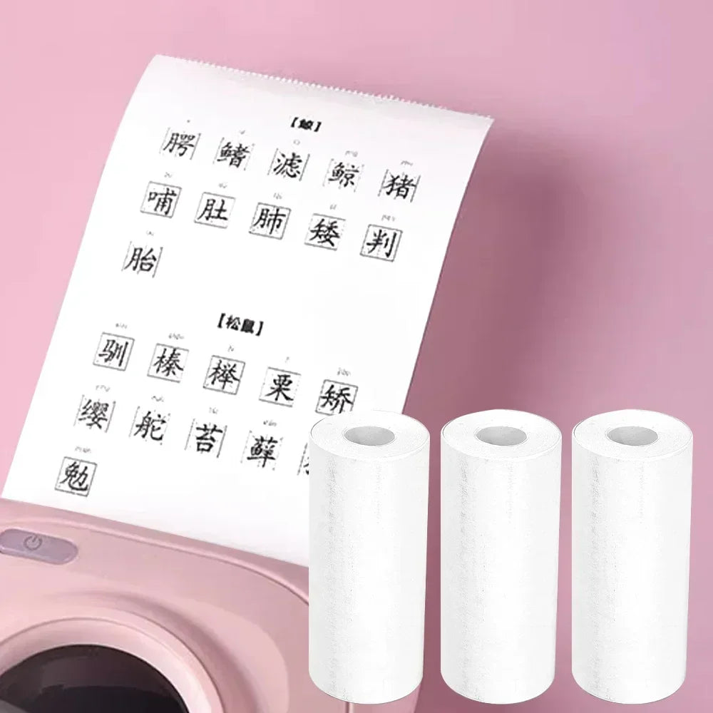 Mini Printer for Notater 1/3/5 Rolls Mini Printer Thermal Paper Label Sticker Self-adhesive Thermal Printing Paper Inkless Printing Photo Picture 57x25mm