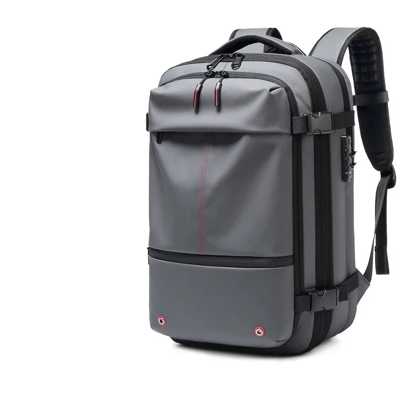 Reisesekk for menn – 17" laptop, stor kapasitet, kompresjon og utvidbar skolesekk