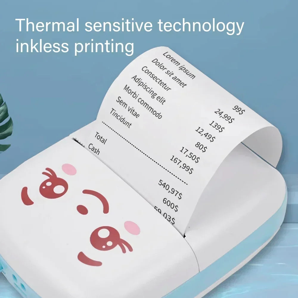 Mini Printer for Notater 1/3/5 Rolls Mini Printer Thermal Paper Label Sticker Self-adhesive Thermal Printing Paper Inkless Printing Photo Picture 57x25mm